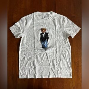 Polo by Ralph Lauren White Tee with Bear Graphic